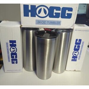 3 Hogg Tumblers - x2 Skinny 20oz & 1 24oz Tumbler - Stainless Steel